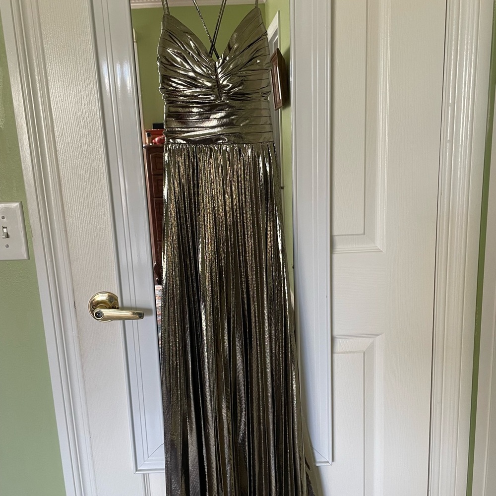 Metallic Gold Evening Gown